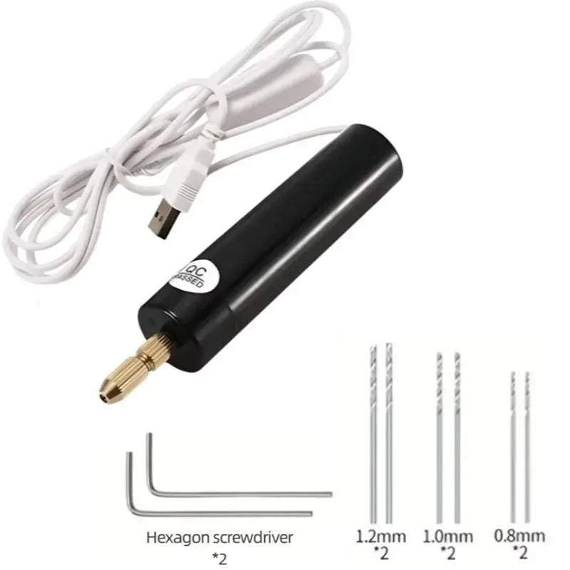 Handheld Mini Electric Drill DIY Electric USB Electric Drill Tools For Epoxy Resin Jewelry Making Wood Craft Engraving Pen Tool