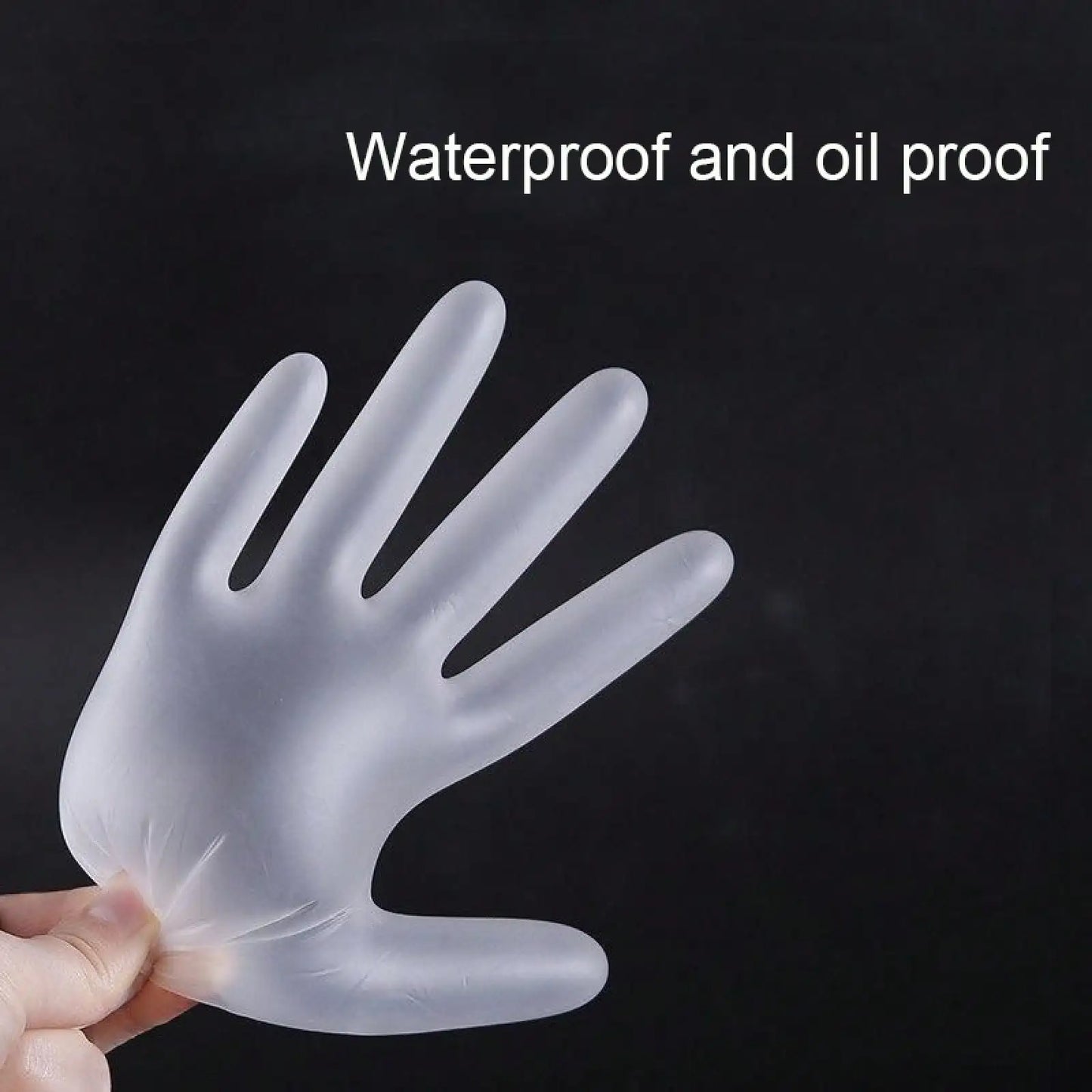 100pcs High-Quality Clear Disposable Gloves, Ideal for Kitchen Cleaning Hair Dyeing Handicrafts, Durable Hand Protection