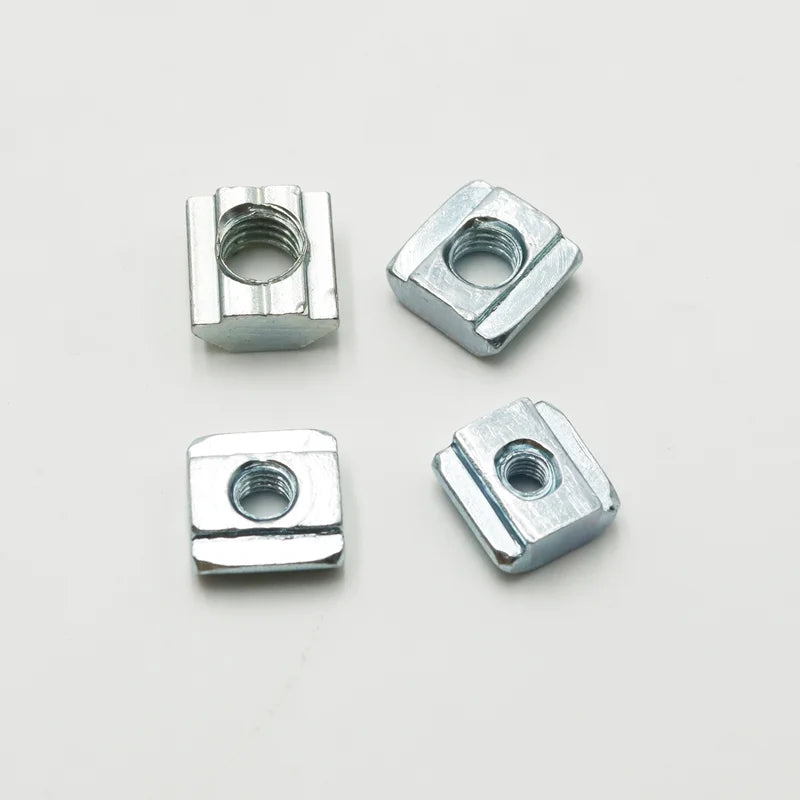 200p/set 2020 M3 M4 M5 T Slide Nut Galvanized T-Slot Sliding Nut in Connection 20 Series Aluminum Extrusion Profile Square Nut
