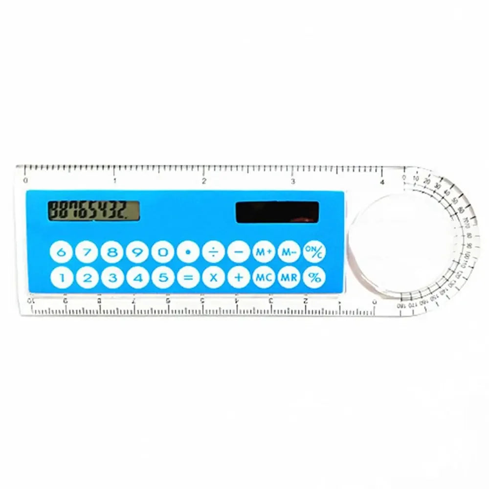 Mini Portable School Supplies Calculator Ruler Digital Caliper Office Stationery Solar Energy Calculator