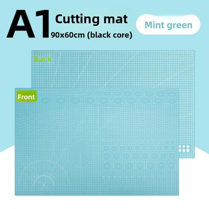 A1 Large Cutting Mat, Self Healing Double Side A1 Cutting Pad for Crafting Silhouette Green Sewing Cutting Mats