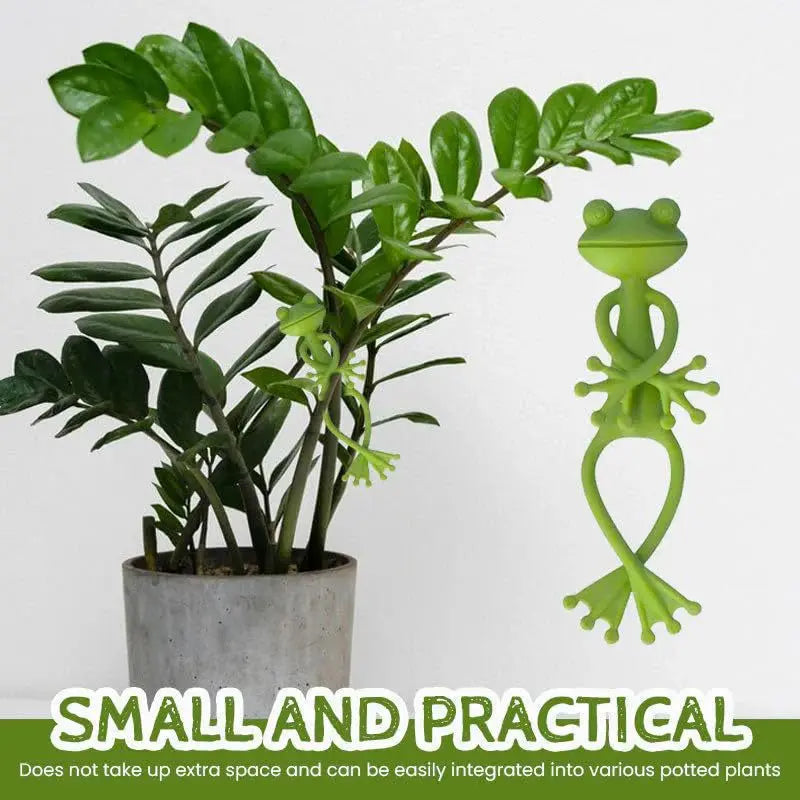 1/3/5 Pcs Frog Plant Stand Plant Tie Cute Flower Pot Hugger Plant Vegetable Climbing Fixture Clips Garden Planter Stake Decor