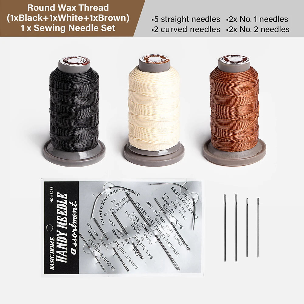 WUTA 70-120m Round Waxed Thread Repair Cord String Polyester Hand Sewing Line for Braided Bracelet DIY Accessories Leather Craft