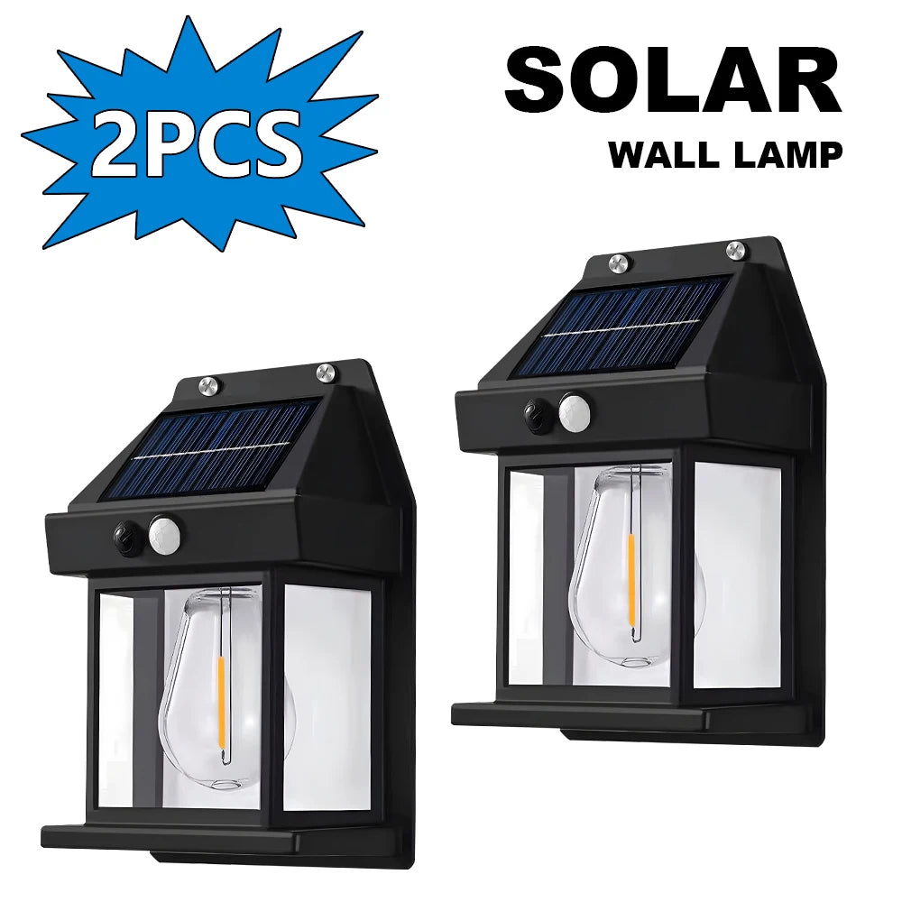 New Garden Solar Lamps Sunlight Charging Motion Sensor Light Home Decoration Camping Lights 3 Modes Villa Garden Night Light