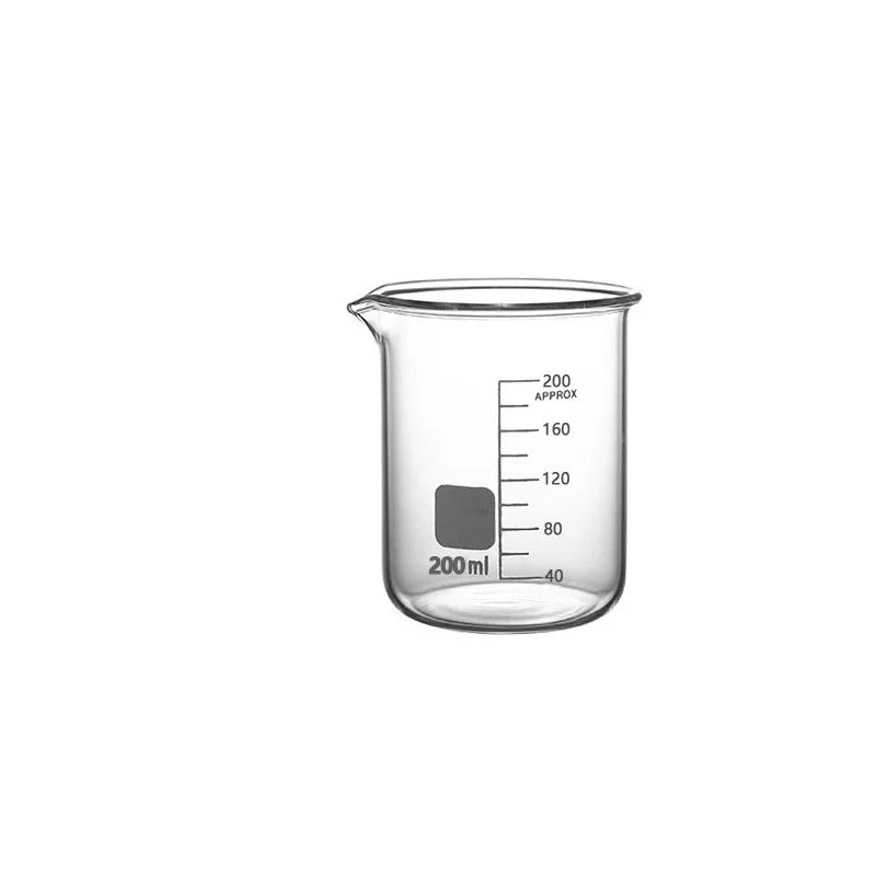 Lab Borosilicate GLass beaker  Graduated Beakers Measuring Glass Cup Chemical Experiment Laboratory Equipment Multiple Capacity