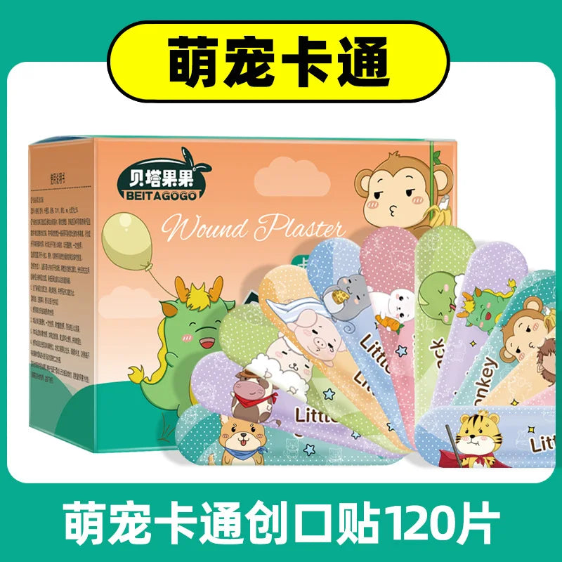 120pcs/set Cartoon  Band Aid for Children Kids Skin Vaccine Injection Hole Patch Wound Plaster Kawaii Adhesive Bandages