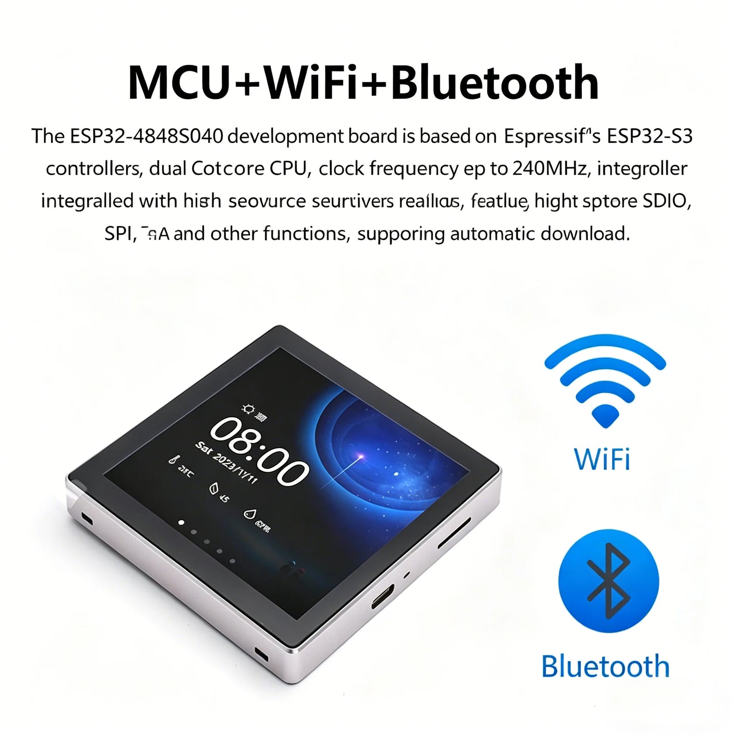 ESP32-S3 Module 4 Inch IPS Touch Screen WiFi Bluetooth With 3 Relay Output Electronic Component For DIY Project LVGL Support