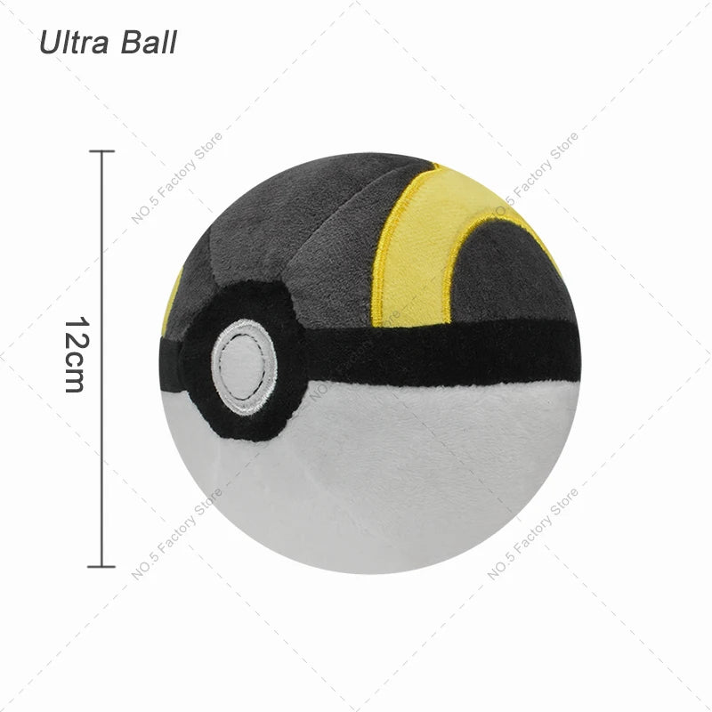 9Styles Pokemon Plush Pokeball Stuffed Toy Master Ball Poke Ball Great Ball Beast Ball Dusk Ball Hisuian Ultra Ball Peluche Doll