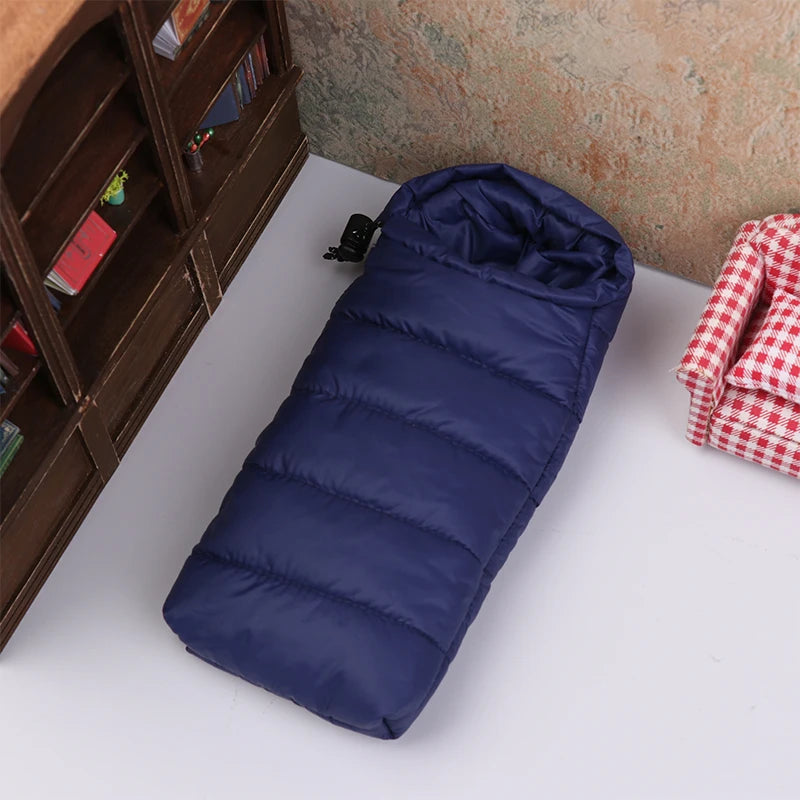 Creative Doll House Simulation Sleeping Bag Pieces Bedroom Furniture Toys Dollhouse Outdoor Camping Scene Decoration Accessories