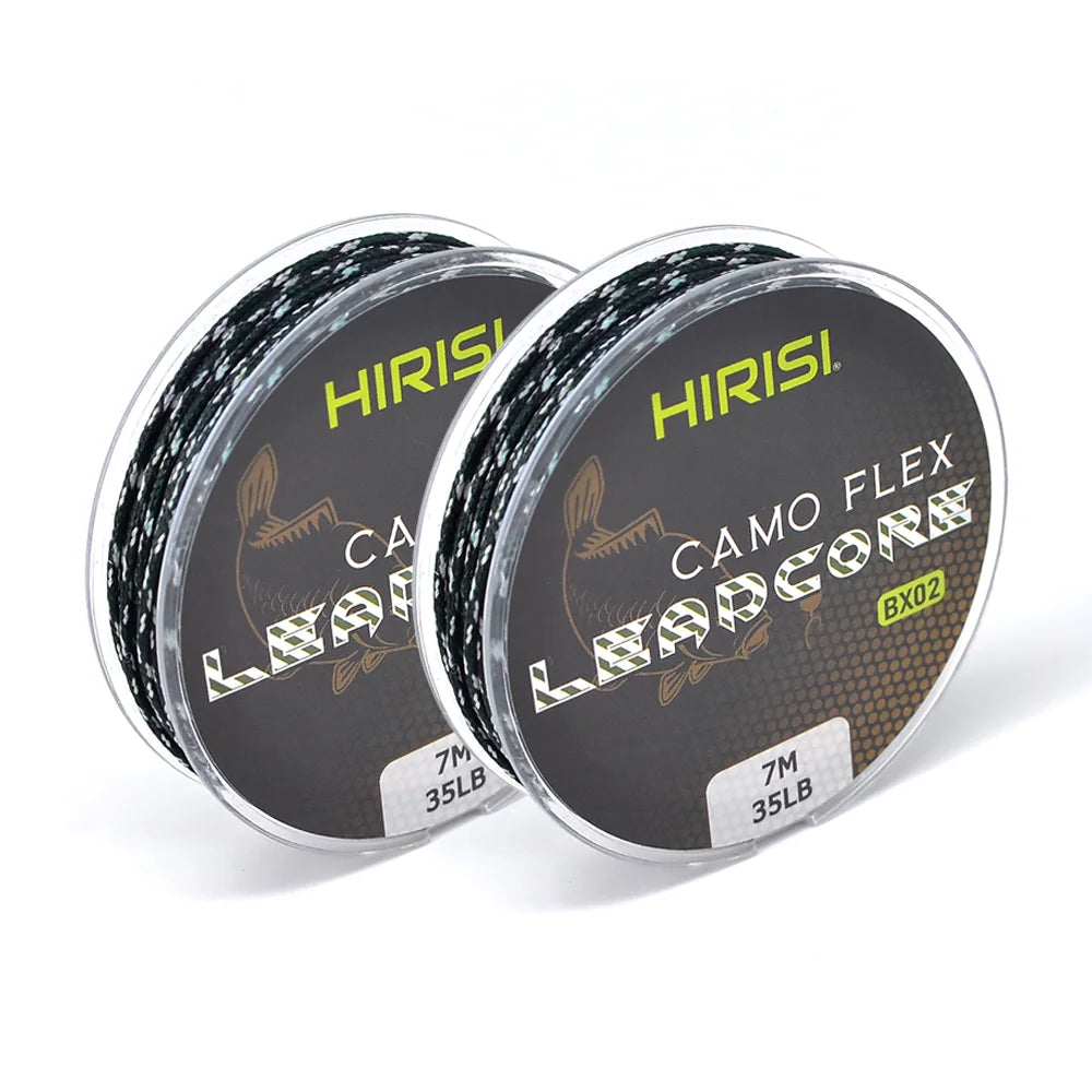 Hirisi 1pcs 35LB 7M Leadcore Carp Fishing Tackle Line Make Carp Hair Rigs 3 Color Braided Lead Line