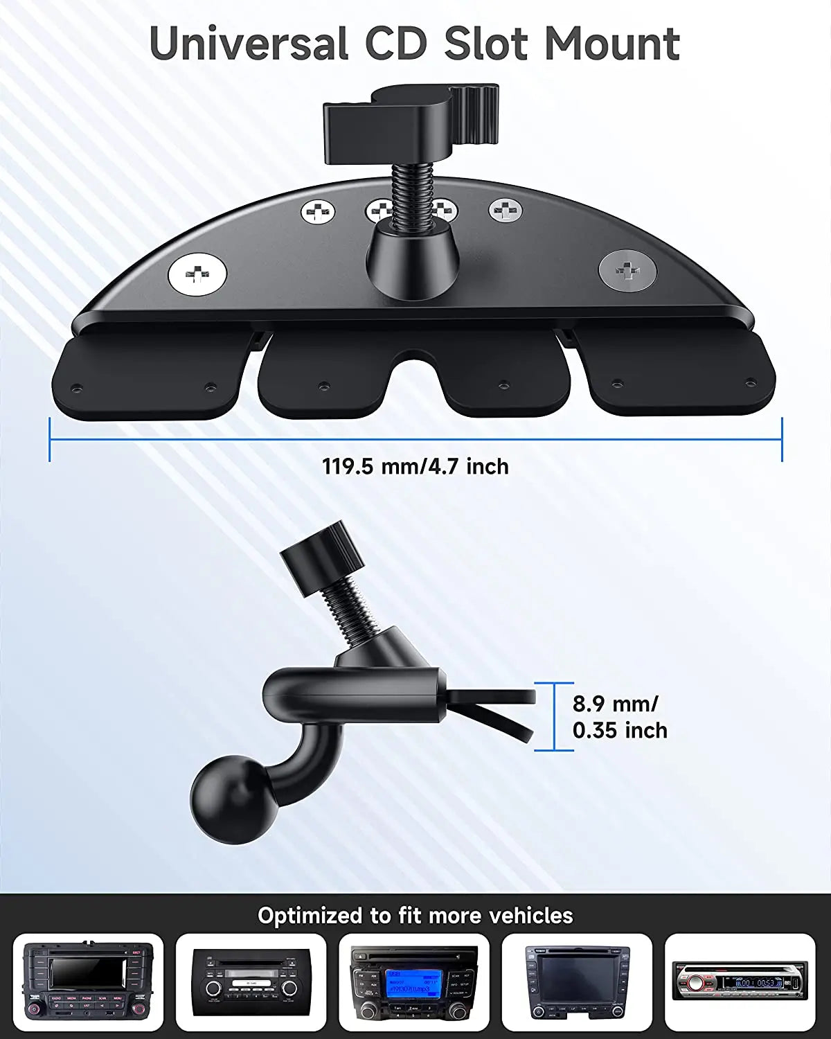Universal Car CD Slot Phone Mount Stand One-Touch Release Car Phone Holder Cell Phone Support for iPhone 13 12 11 Pro Max Xiaomi