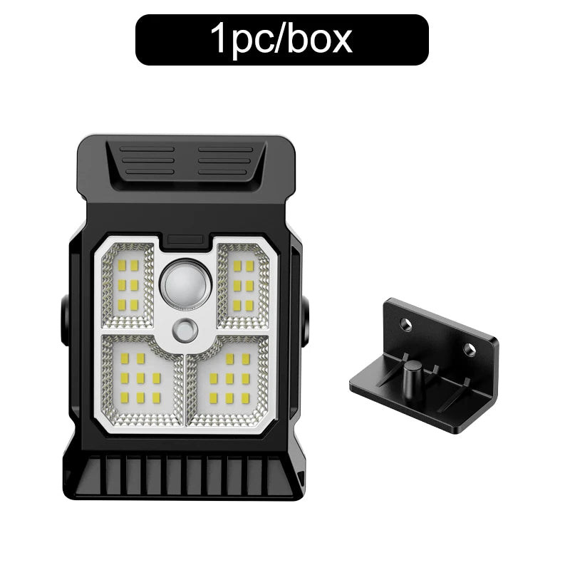 Solar Powered Courtyard Lamp, Household Garden Lighting, Human Body Sensing Multifunctional Outdoor Clip On Lawn Lamp