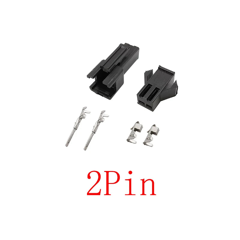 Black JST SM 2.54mm Pitch Connector 2/3/4/5/6/7/8 Pin Male Female Plug Housing Wire Connectors Plastic Shell Crimp Pin Terminal