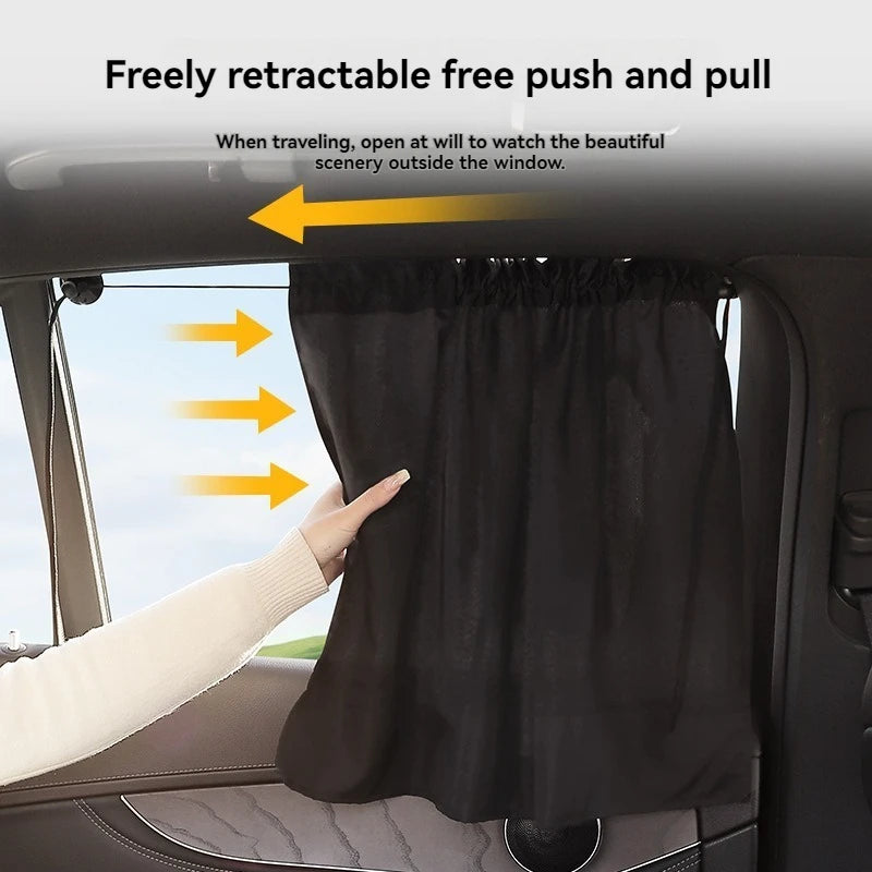 Universal Car Side Window Sunshade Curtain with Suction Cup Cartoon UV Protection Baby And Children Sun Protection Cover