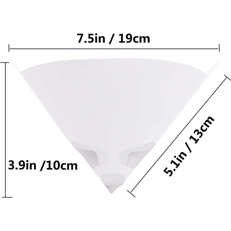 10/30/50Pcs 100 Mesh Disposable Paint Filter Funnel Universal Micron Fine Mesh Paint Filter Cone Paper Sieve Industrial Supplies