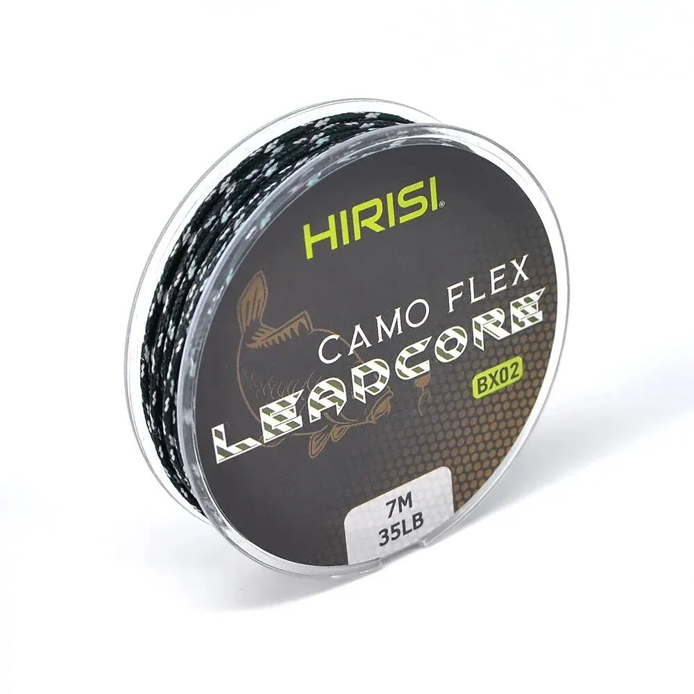 Hirisi 1pcs 35LB 7M Leadcore Carp Fishing Tackle Line Make Carp Hair Rigs 3 Color Braided Lead Line