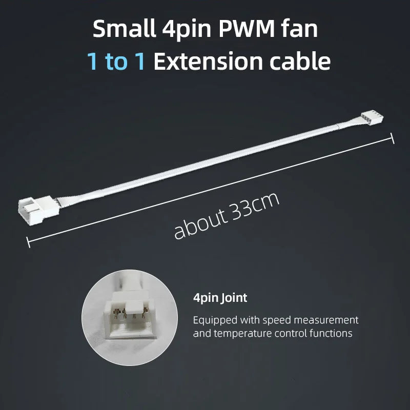Teucer 12V/4Pin PWM Black/White Adapter Cable 1 to 1/2/3/4 Computer CPU Cooler Fan Splitter PC Chassis Fan Extension Power Cable