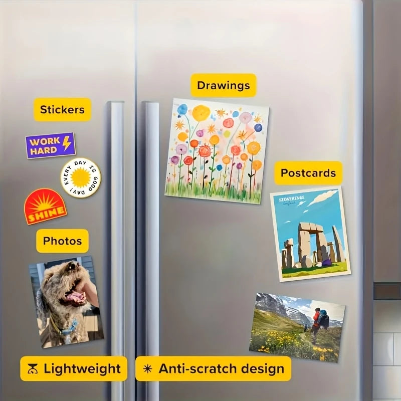 Self-Adhesive Magnetic Mat Sheets Rubber Magnet Flexible Magnet Sheet Perfect for Fridge Crafts Photo Picture Decor Easy Peel