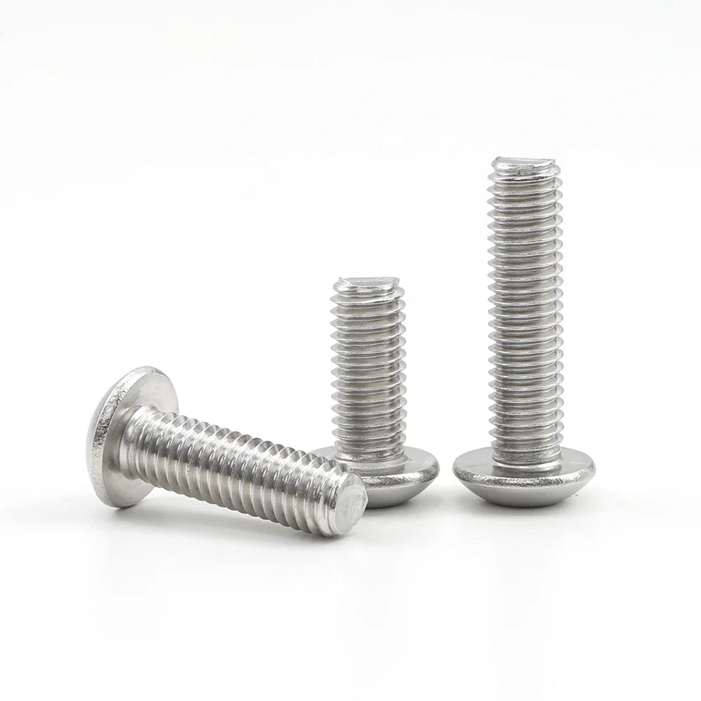 JUIDINTO 2-50pcs Hexagon Socket Button Head Screw Bolt Stainless Steel M2 M2.5 M3 M4 M5 M6 M8 Hex Allen Round Head Screw ISO7380