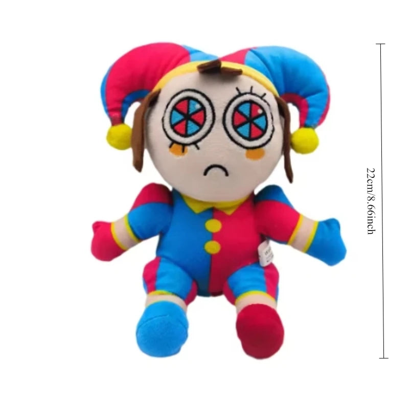 25CM Amazing Digital Doll Circus Maid Jax Plush Magical Rabbit Clown Cartoon Periphery Suitable Fans Home Collection Decoration
