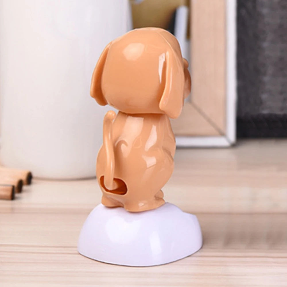 Car Decoration Solar Energy Decoration Shaking Head Doll Dog Cartoon Shape Decoration Gift
