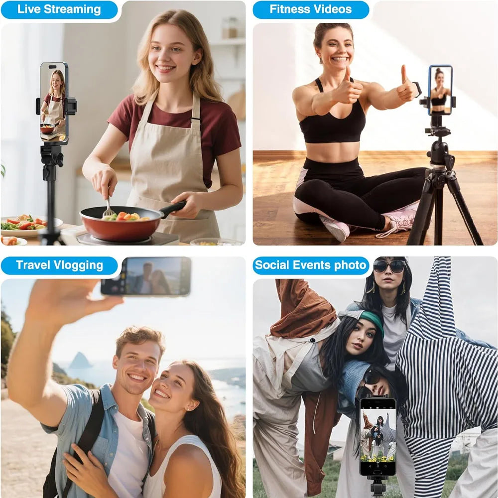 Magnetic Phone Vlog Selfie Monitor Screen, Wireless Back Camera Monitor for Live Streaming & Video Recording, iPhone & Android