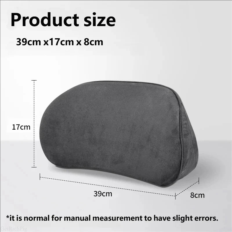 Car Memory Foam Lumbar Support Cushion Waist Pillow Backrest Seat Driver Travel Back Support Auto Interior Accessories Comfort