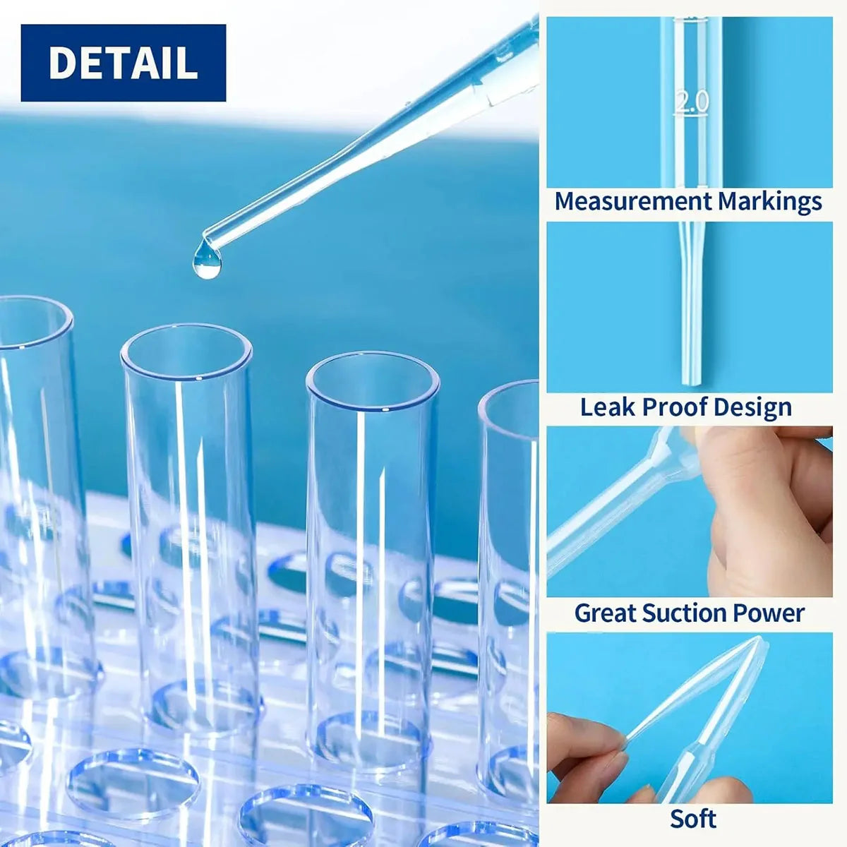 100Pcs/Lot Laboratory Pipette 1ml 2ml 3ml 5ml Plastic Disposable Graduated Container Liquid Dropper Equipment Straw Makeup Tools