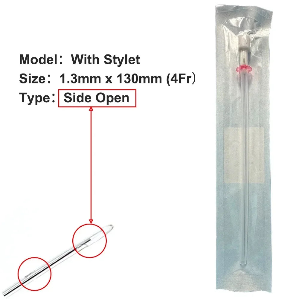 10Pcs/box Cat Catheter with Stylet 3Fr End Hole 4Fr Side Holes Veterinary Urinary Cat Catheters Pet Care Room