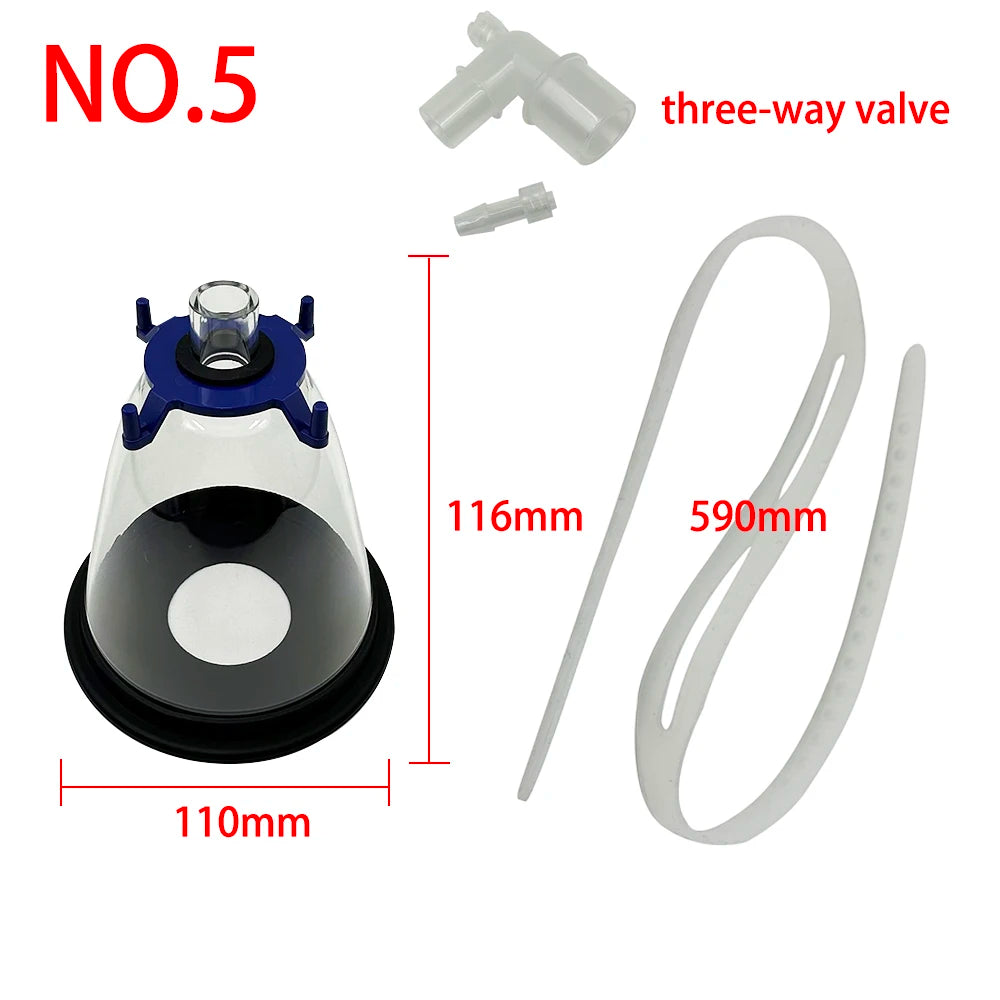 Pet NO.1-NO.6 Anesthesia Mask Dogs Cats Transparency Manual Resuscitator Veterinary Anesthesia Oxygen Mask Pet Care Room