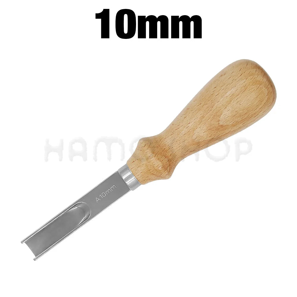 Practical Leather Craft Edge Beveler Skiving Beveling Handmade Cutting Tool Hand Trimming Cutting Wood Handles DIY Leathercraft