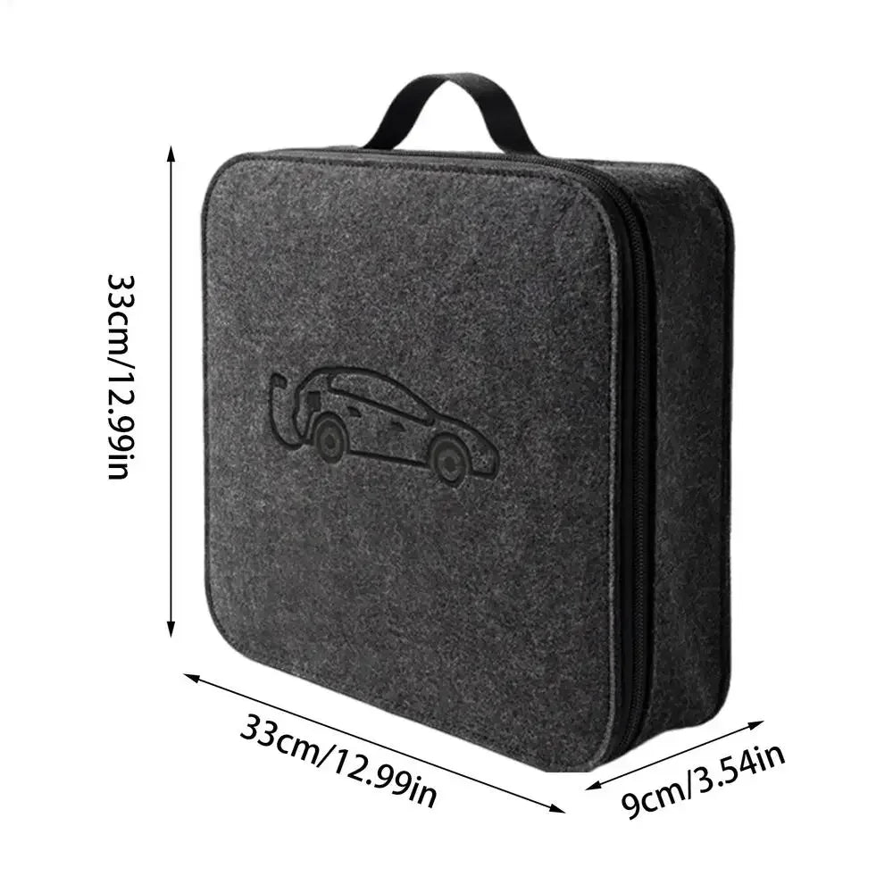 New Energy Vehicle Charging Gun Storage Bag Portable EV Charger Cable Bag Waterproof Auto EV Charging Jumper Storage Bag