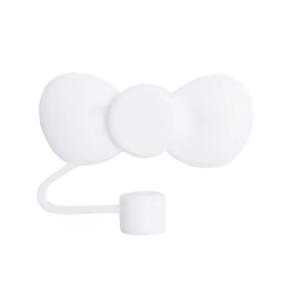 Lovely Bow straw covers cap Toppers For stanley 30&40 02 Tumbler CupReusable Cute silicone straw Tips Lids Protect Covers New