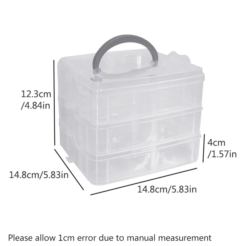 12 Transparent Storage Boxes for Arts and Crafts Parts Small Beads Accessories Storage Boxes