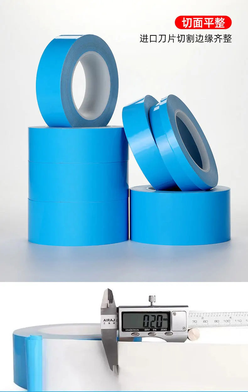 25/50m Roll 10mm 15mm 20mm 30mm Width Transfer Tape Double Side Thermal Conductive Adhesive Tape for Chip PCB LED Strip Heatsink