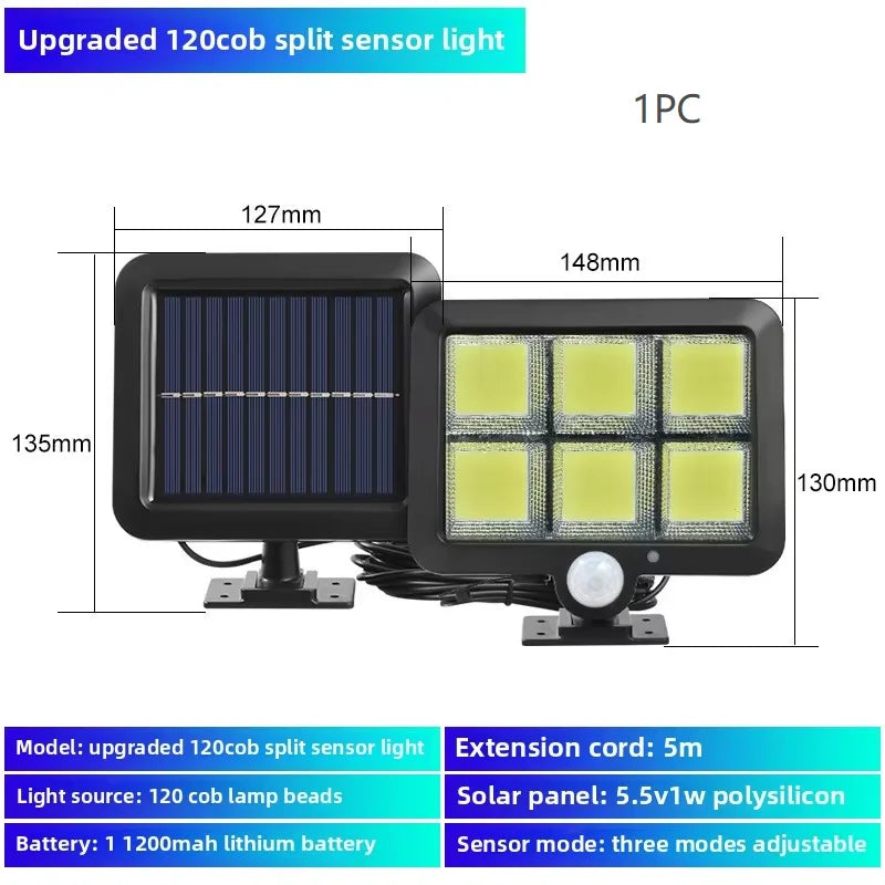 Multifunctional Solar Lamp Outdoor Garden Decoration Solar Led Light Waterproof Sunlight Powered Spotlight with Motion Sensor