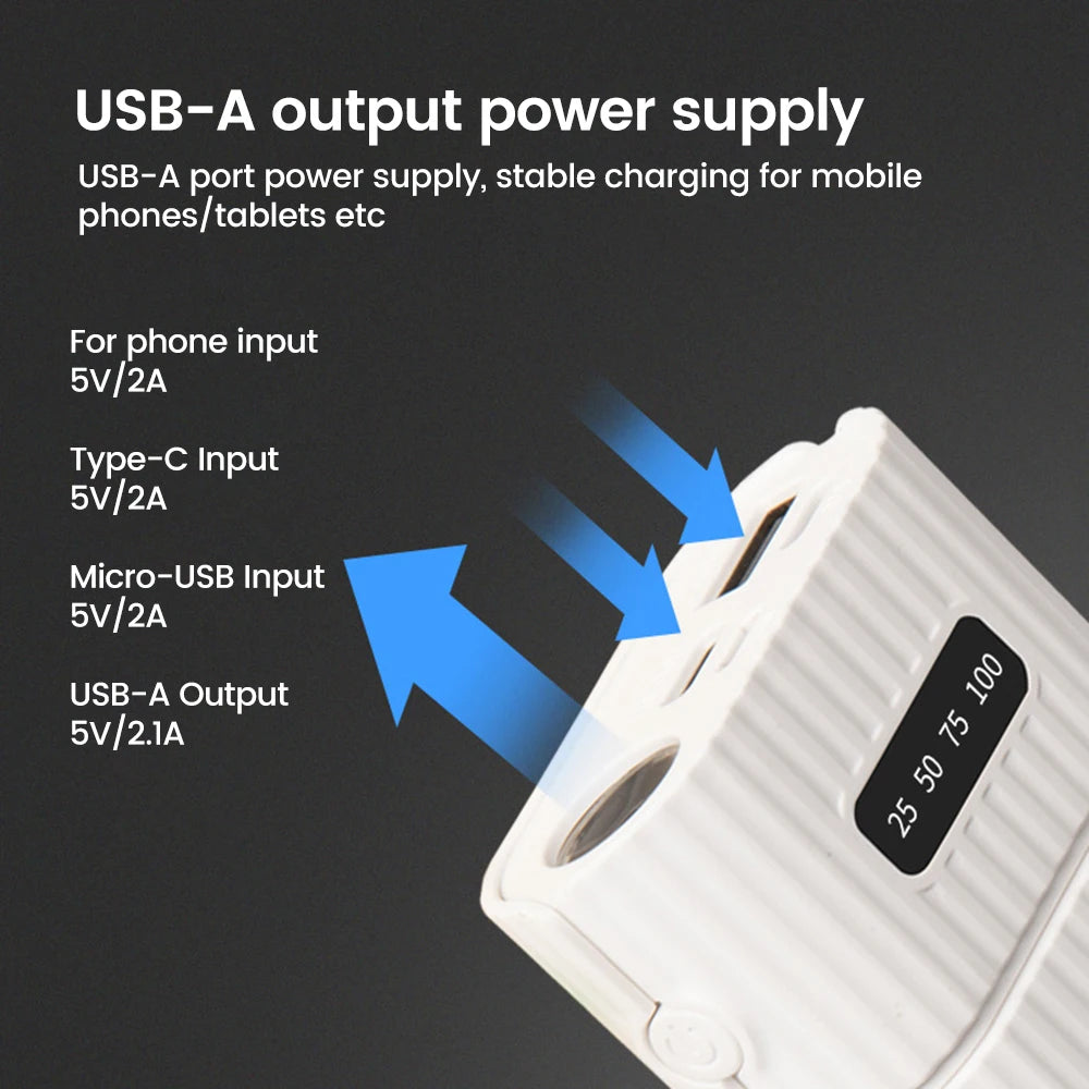Power Bank Case for 18650/18700/20700/21700 Battery Pack No Soldering Fast Charging Charger DIY USB Power Bank for Cellohone