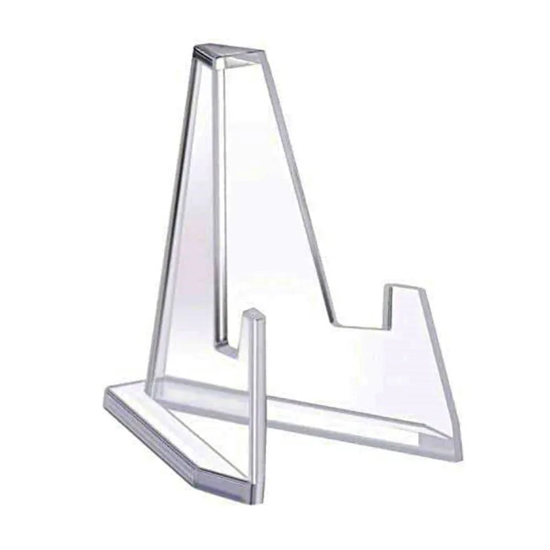 10pcs Transparent Acrylic Commemorative Coin Display Stands Triangle Challenge Coin Capsule Holders for Collectibles