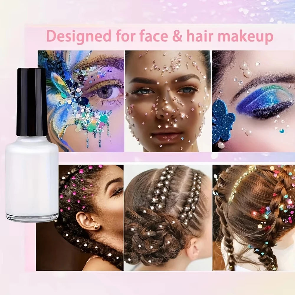 12 Colors of Glitter DIY Flash Tattoo,Includes Multiple Tattoo Templates Glue Brushes Set,DIY Glitter Cartoon Sticker Tattoo Set