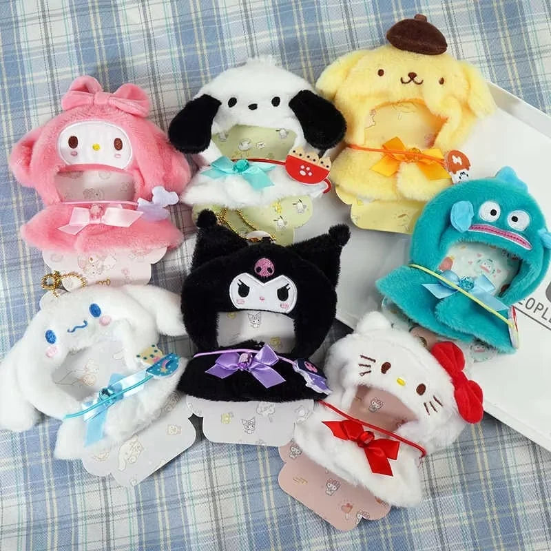 New Hot Labubu Cape Skirt Suit Sitting Party Labubu Hello Kitty Clothes The Monsters Vinyl Dolls Outfit Clothing Hat Accessories