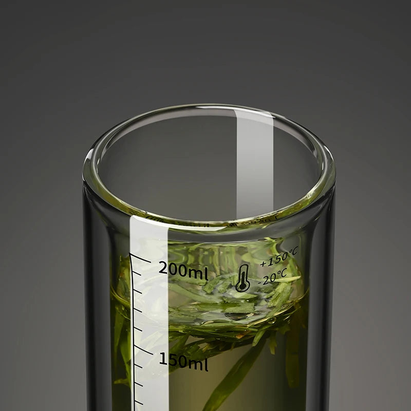 High borosilicate glass water cups, transparent Double Wall beer cups, heat Resistant and anti-scald milk and coffee cups