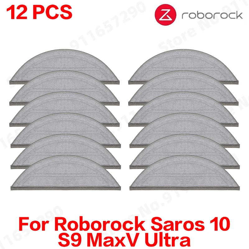 Replacement Parts Compatible for Roborock Saros 10 / S9 MaxV Ultra Main Roller Side Brush HEPA Filter Mop Cloth Dust Bag