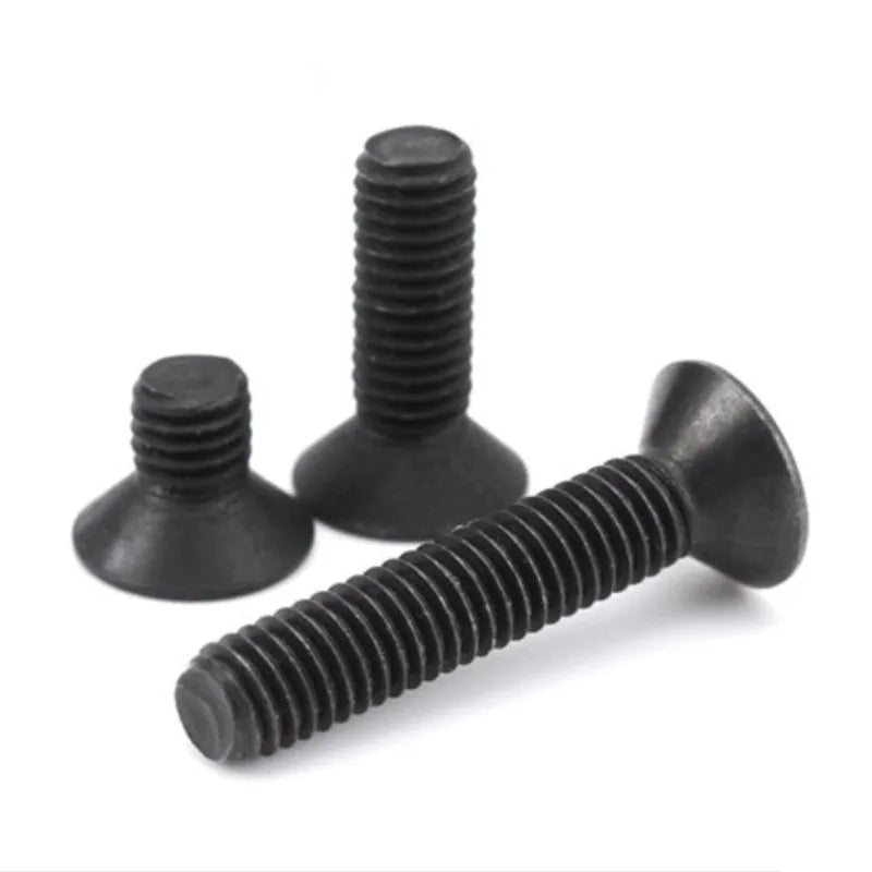 5pcs-100pcs Din7991 M1.6 M2 M2.5 M3 M4 M5 M6 M8 Stainless Steel 304  G10.9 Black Flat Hex Hexagon Countersunk Allen Head  Screw