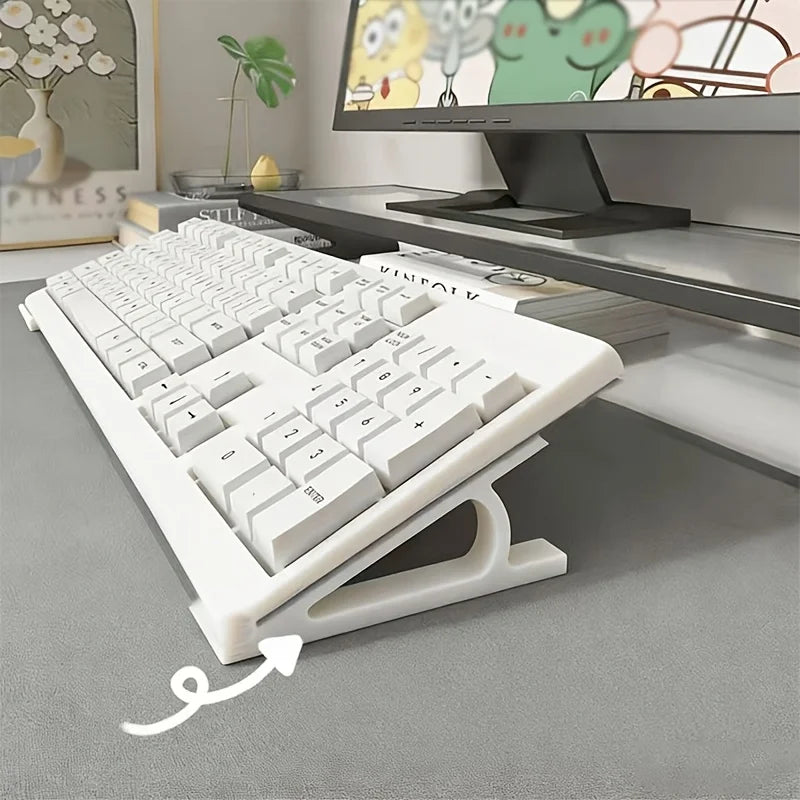 English: Ergonomic Keyboard Riser, Non-Slip Universal Stand with Multi-Color Options, Perfect for Office & Gaming