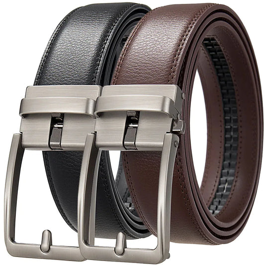Luxury Designer Click Belts for Men PU Leather Waist strap, Fashion Automatic Buckle Design Belt, Perfect Waistband for Jeans
