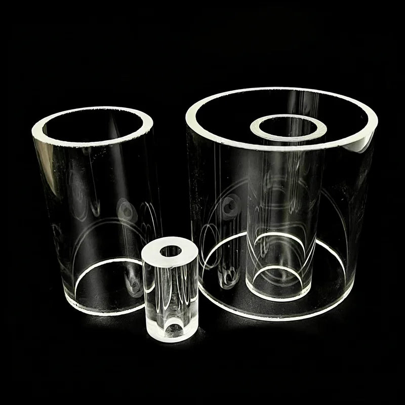 High Borosilicate Glass Column Chemical Pipeline Boiler Sight Glass Tube Pipe Viewing Cup OD15-8mm Height 100mm Thickness 5mm
