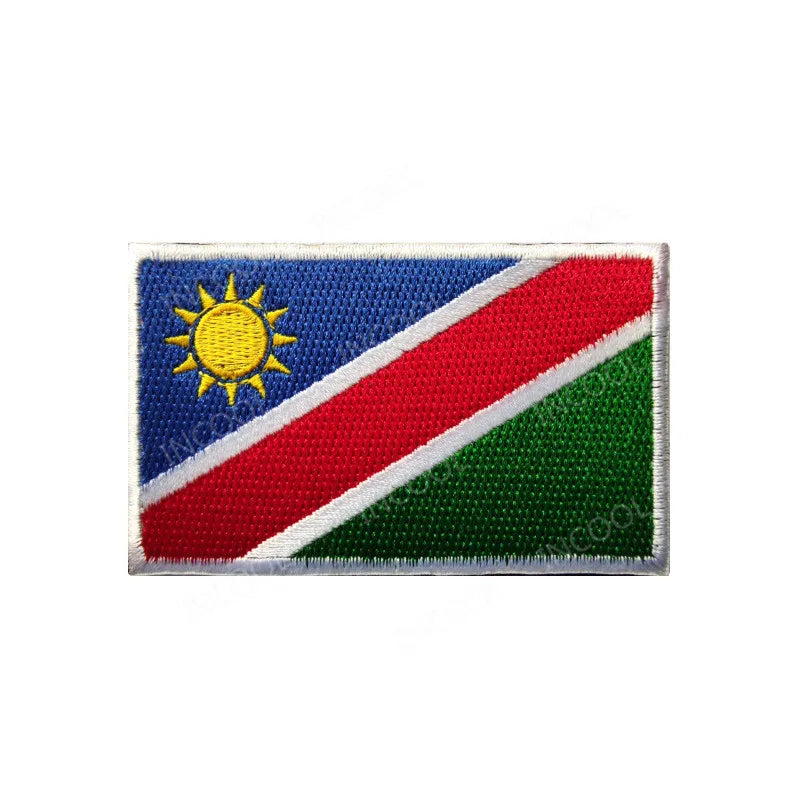 South Africa Egypt Kenya Algeria Nigeria Angola Ghana Morocco Senegal Algeria Flag Embroidered Patches Appliqued Patch For Cap