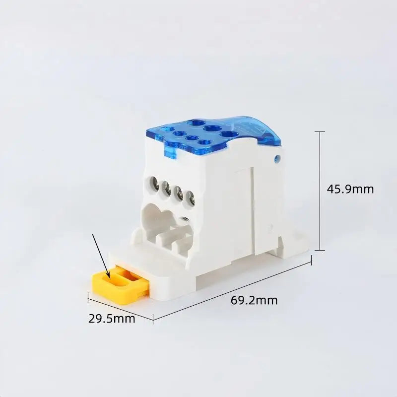 UKK Din Rail Terminal Block Power Distribution Box 80A‑400A One In Multiple Out Electrical Wire Connector Junction Box for Circu