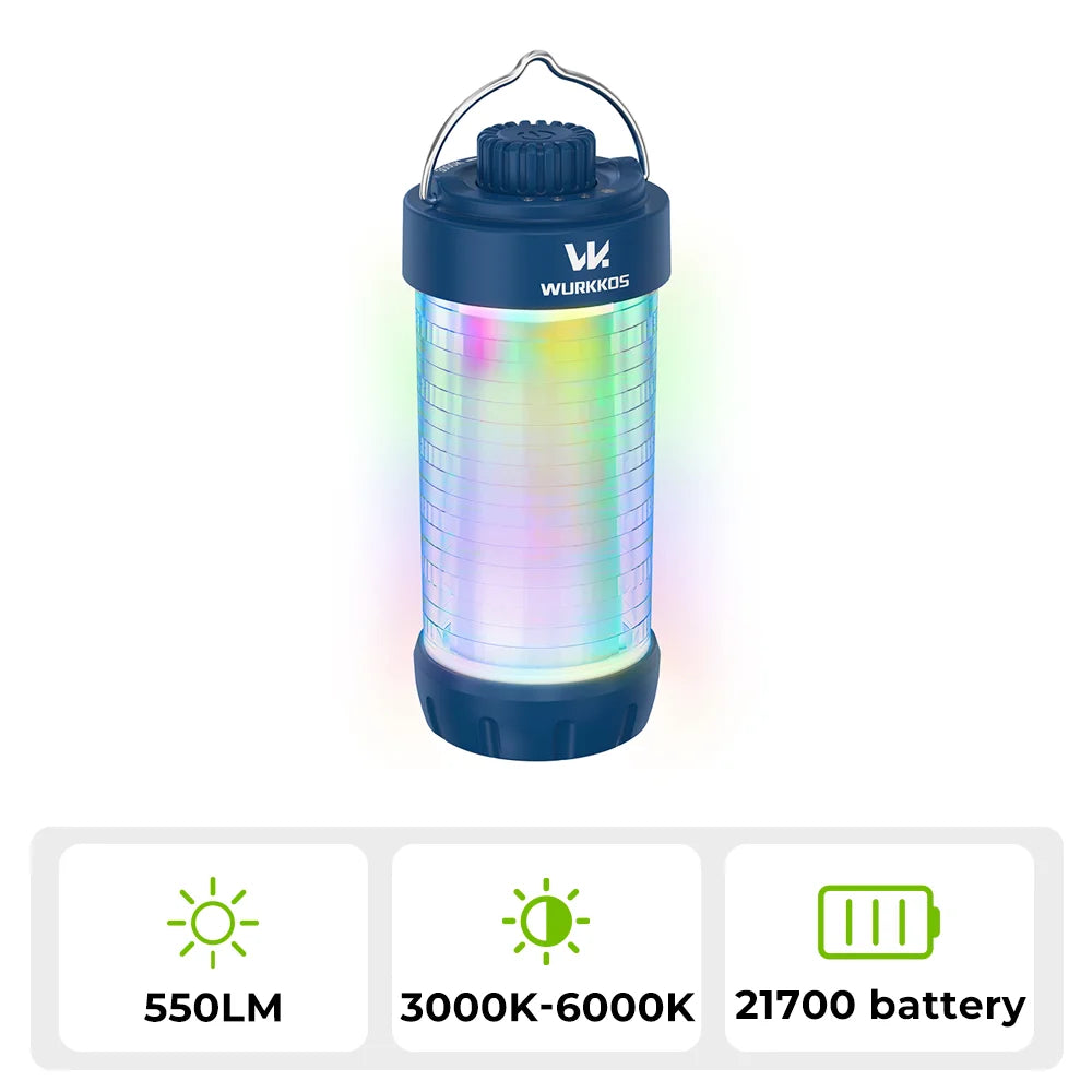 Wurkkos CL01 550 Lumens Rechargeable LED Ultra-Long-Life Camping Ambient Light Magnetic Waterproof Hiking Fishing Outdoor