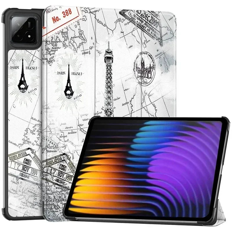 For Xiaomi Pad 7 Case 11.2 inch Tri-Folding Flip Stand Case Funda For Xiaomi Pad 7 Pro Mi Pad 7 2024 with Auto Sleep Cover